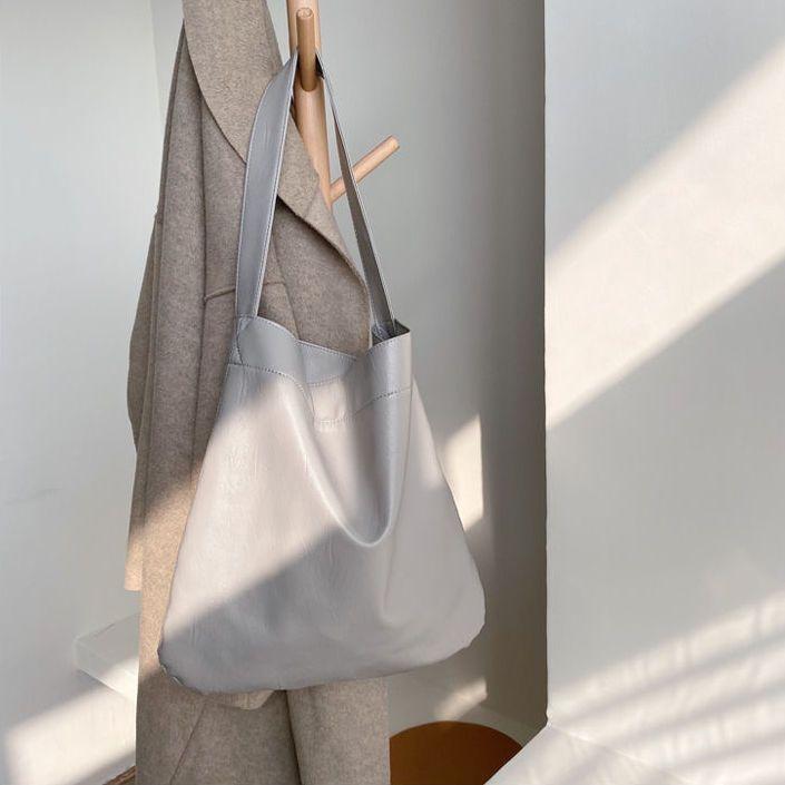 Fashionable Large Capacity Women's Autumn Winter Korean Style Casual Lazy Style Versatile Ins Retro Shoulder Bag