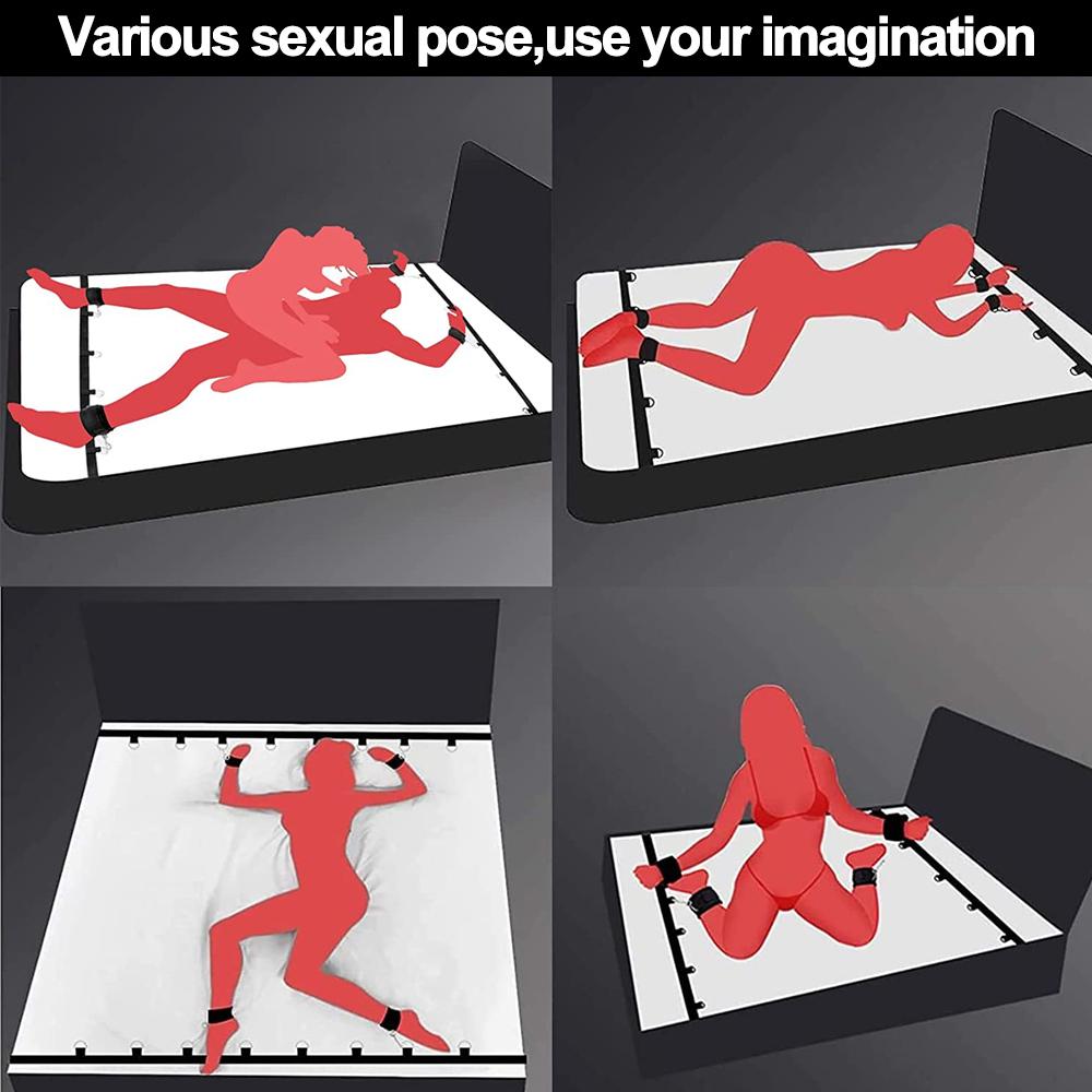 8 In 1 BDSM Sexy Bondage Kit Collar Eyes Mask Handcuffs Shackles Adult Goods Sex Toy for Couples Sex Shop