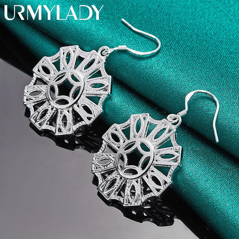 925 Sterling Silber Blumenohrringe für Damen Modeschmuck