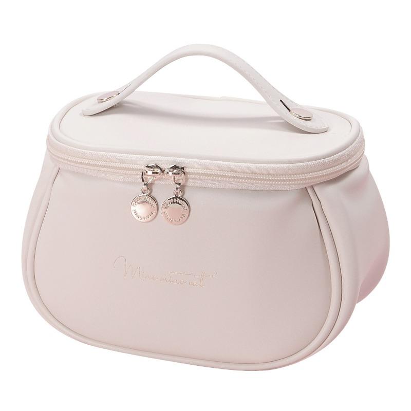 Large Capacity Portable Pu Leather Cosmetic Bag For Women