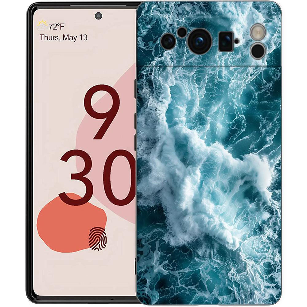 Blue Sea Ocean Waves Phone Case For Google Pixel 9 8 9A 8A 7 7A 6 Pro XL 6A 5G Black Soft Back Luxury TPU Cover
