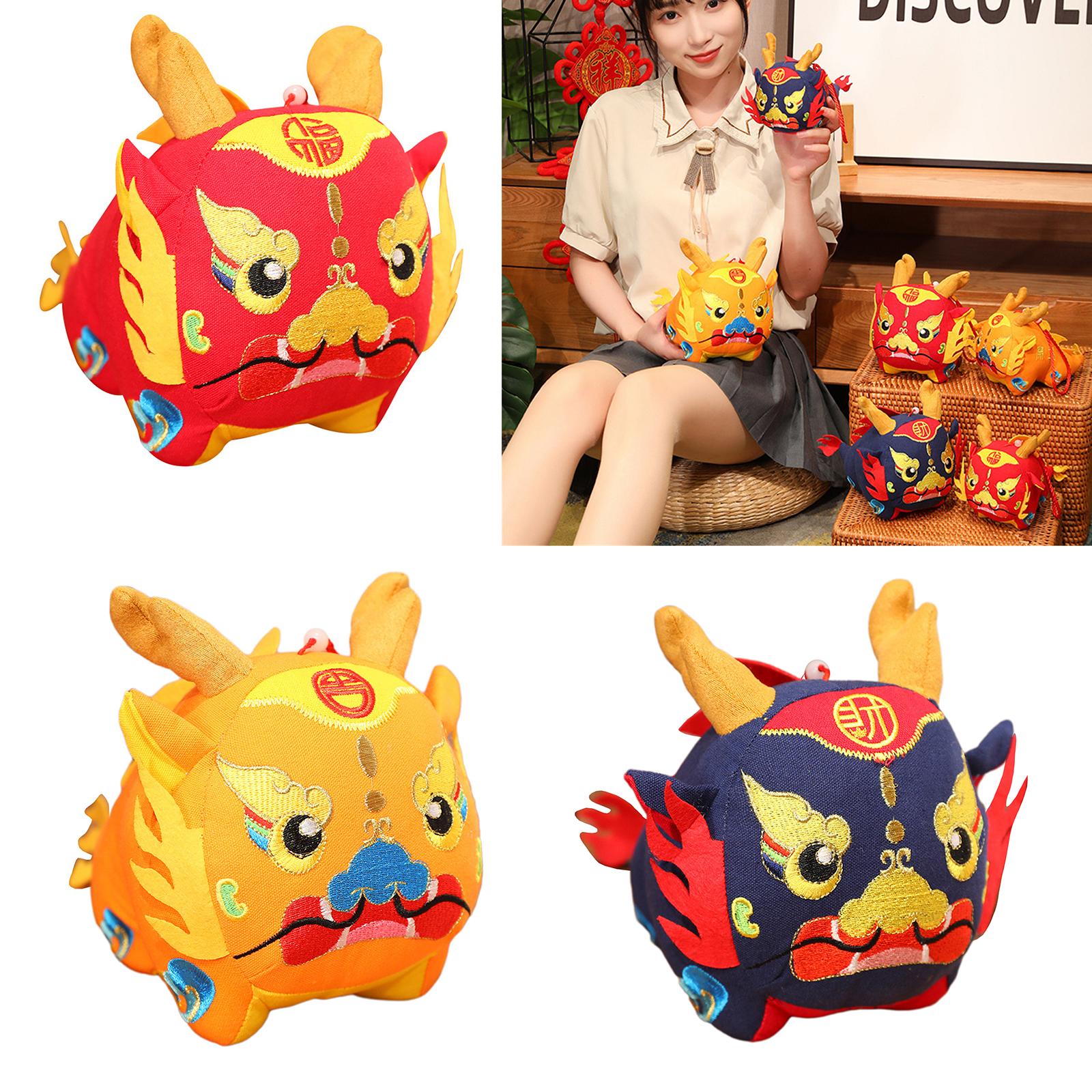 

Animal Plush Toy New Year Cartoon Stuffed Animals Toy Chinese Zodiacs Dragon Dolls Chinese Culture Inspired Ornament 18 красный