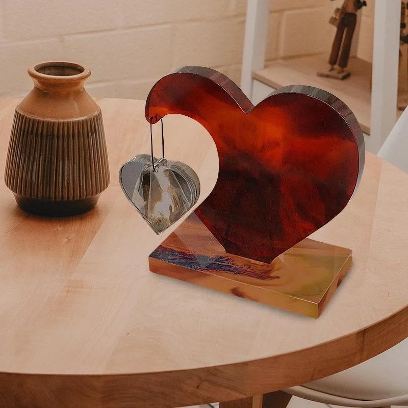 Love Heart Photo Frame Silicone Mold DIY Epoxy Resin Casting Mould For Christmas Tree Ornament Handmade Home Decor Crafts