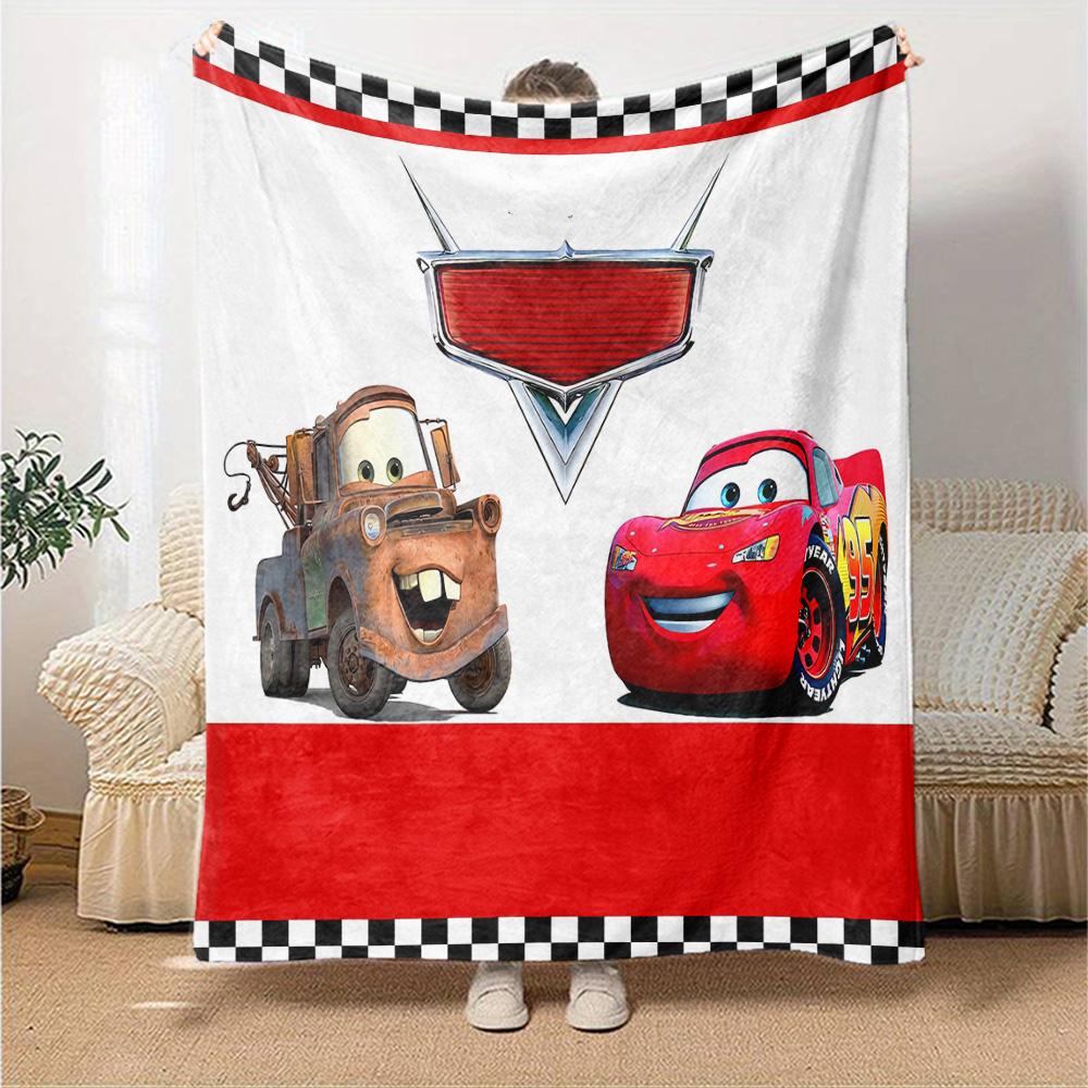 Cars Movie Characters Flannel Blanket Super Soft Warm Cozy Blanket For Sofa Bed Office Travel Allseason Home Decor Gift