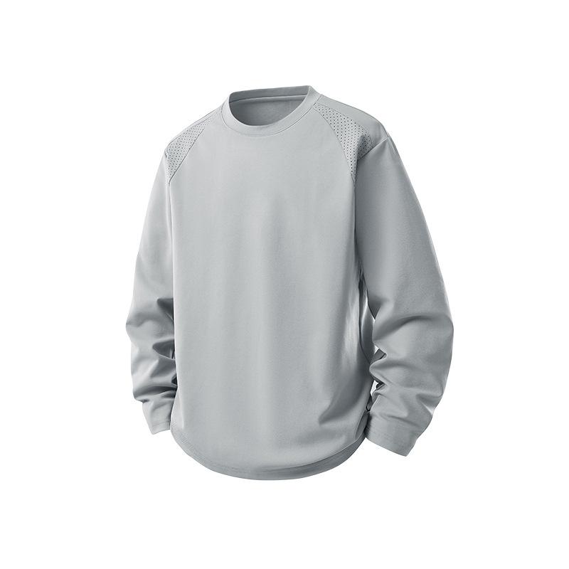 Breathable Raglan-Sleeve Top with Stylish Details Comfortable Everyday Commute T-Shirt with A Round Neckline