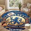 Benutzerdefinierter Name Personalisierter Chelsea Football Club Druck Runder Teppich, Vielseitiger Wohnkultur Teppich, für Spielzimmer, Wohnung, Balkon, Eingangsbereich, Flur Geschenk