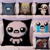 The BBinding Of Isaac GAME Pillow Case Silky Short Plush With Invisible Zipper Dustproof Sofa Cushion Cover For Home Decor