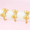 Lovely Open Adjustable Butterfly Knot Ring In Premium Gold Plated Brass For Womens Charm Sweet