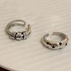 Vintage Gothic Pentagram Star Alloy Open Rings For Women Men  Jewelry Punk Silver Color Adjustable Finger Ring