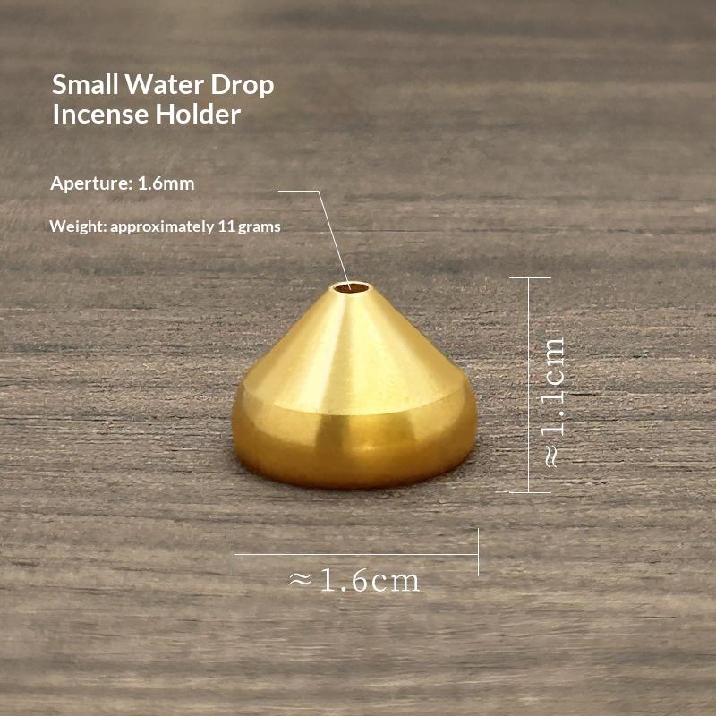 1Pcs Portable Incense Burner Multi Purpose Water Drop Shape Brass Incense Holder Home Office Teahouse Zen Ornament Supplies