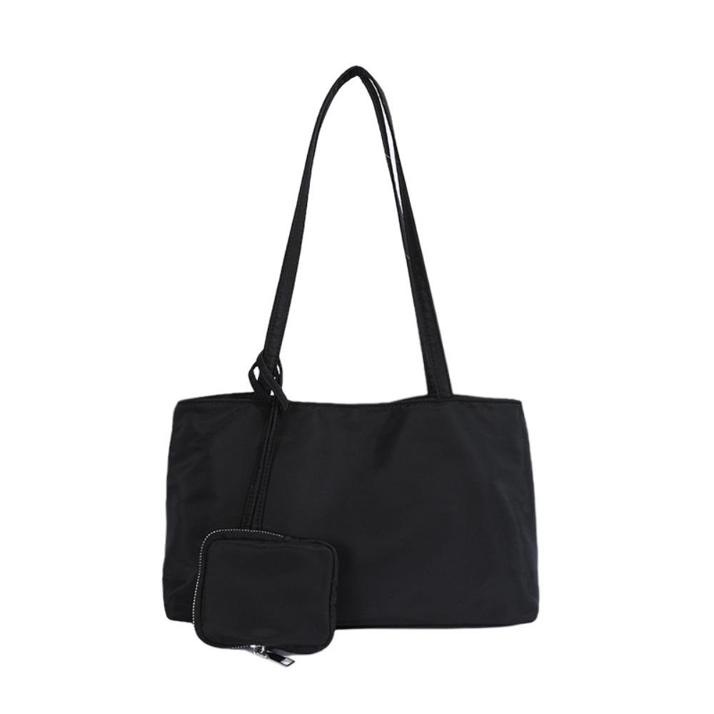 Elegant Nylon Tote Bag Multi-layer Multiple Compartments Handbag Casual Computer Bag Computer Use