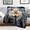"White Wolf Spirit Dreamcatcher Wall Art Print"Blanket Flannel Throw Blanket for Sofa, Bed, Travel, Camping, Office, Couch, Chair, And Bed G