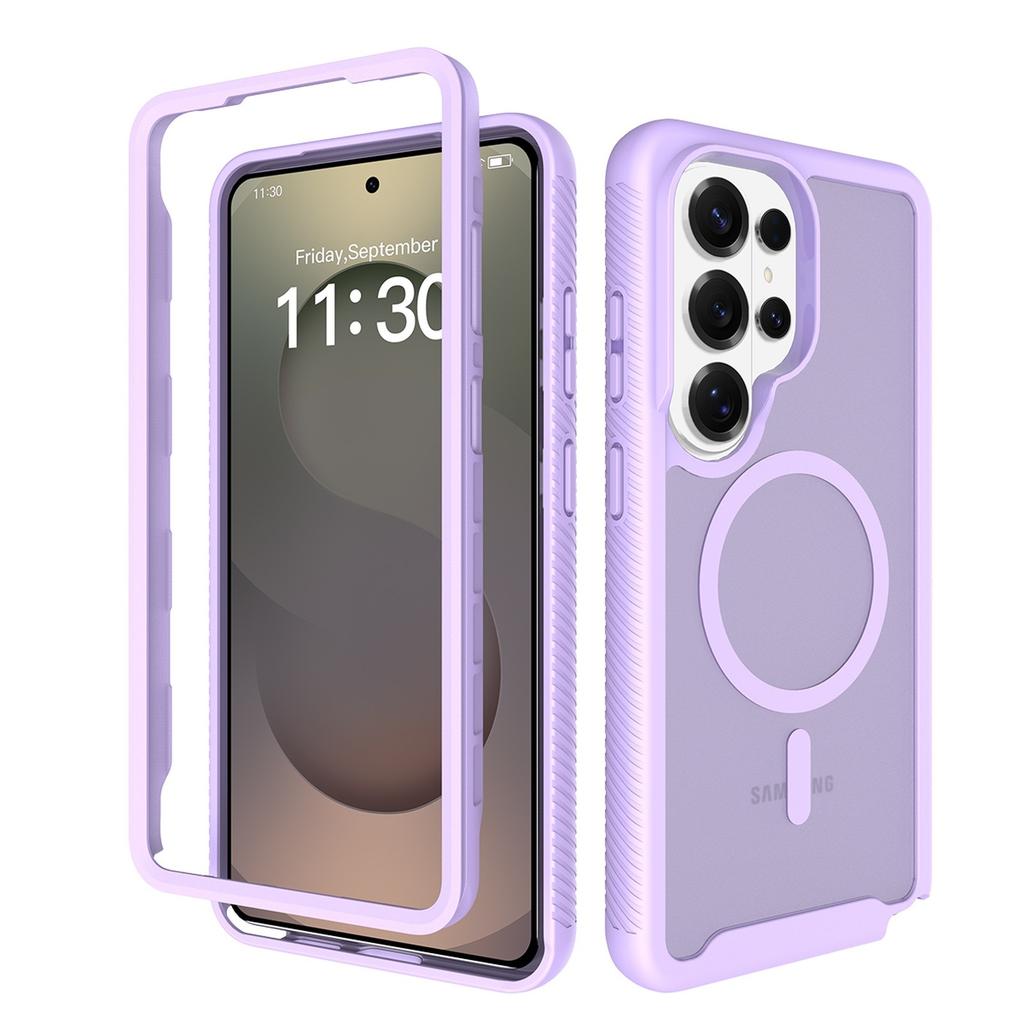 Armor Design Magnetic Phone Case for Samsung S26 Ultra S26 Plus A57 A37 A17 A56 A36 A16 OTT-BOX XT Full-protect Shockproof Cover