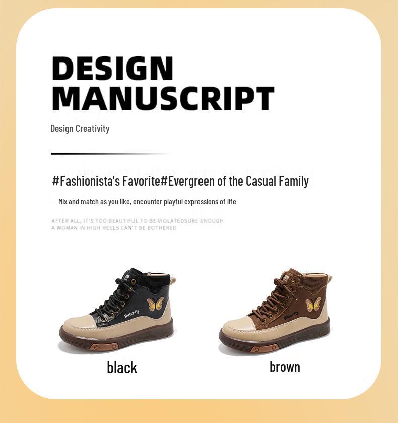 Women's Genuine Leather Short Boots with Plush Lining - Comfortable Sole Martin Boots for Autumn & Winter