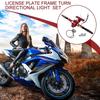 License Plate Holder Light Kit Tag Plate Frame Mount LED Turn Light Motorcycle Accessories Taillight Assembly Waterproof