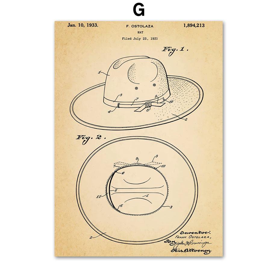 Hairdresser Shop Patent Wall Art Canvas Painting Hair Clippers Scissors Dryer Posters And Prints Art Mural Living Room Decor