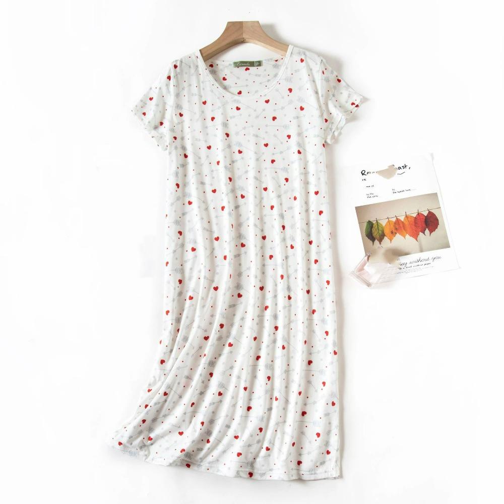Fashion Casual Women Dress Short Sleeve Sleepwear Dresses Loose Fit Nightwear Home Clothes Nightie Loungewear Dresses