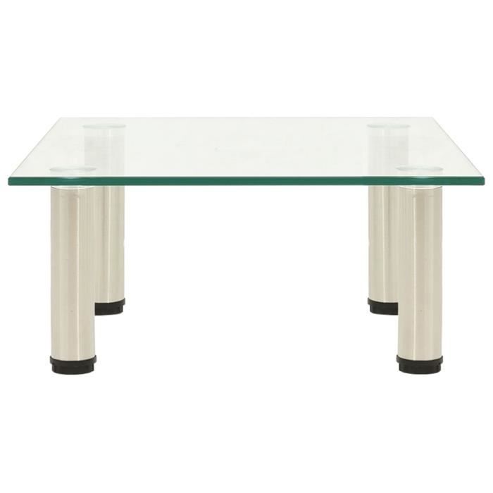 TV Stand - VIDAXL - Transparent - Tempered Glass - 40x35x17 Cm - Contemporary Design