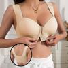 Seamless Front-Closure Anti-Sagging Plus Size Wire-Free Bra with Beautiful Back Design