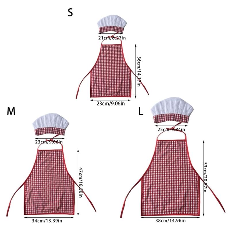 Baby Photography Props Chefs Apron and Hat for Boy Girl Outfit Photo Shoot Clothes Baby Photography Costume Clothing