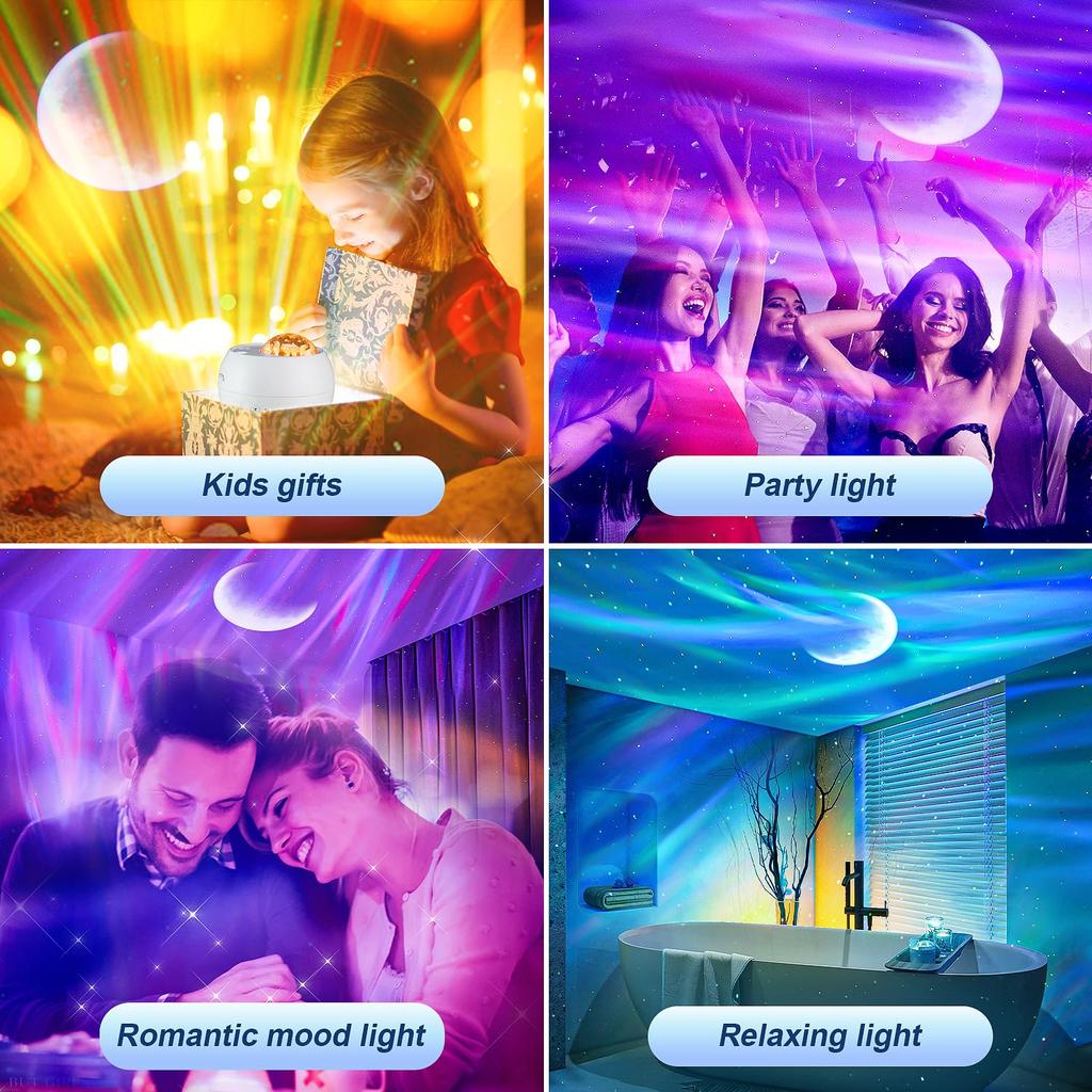 Northern Lamp Projectors Light Night Galaxy Starry Sky Night Lamp Aurora Galaxy Projector Lighting Decoration Home Projector