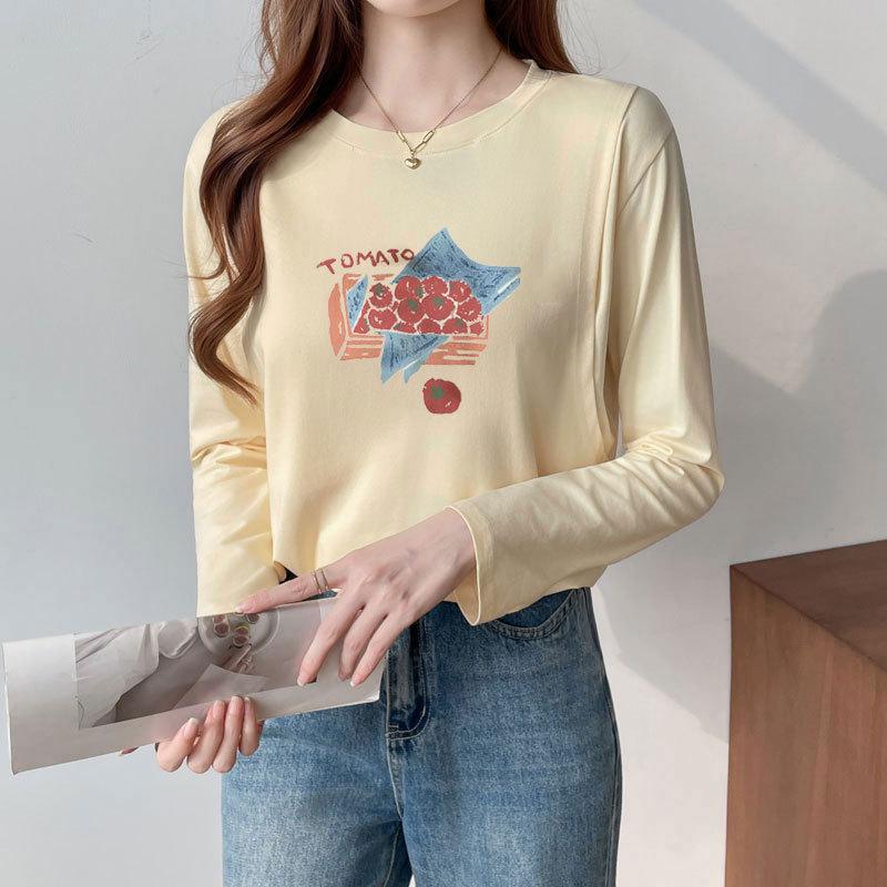 Early Spring Pure Cotton Loose Long Sleeve Nursing Top for Postpartum Moms L