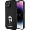 Hülle für iPhone 15 Karl Lagerfeld Fixed Glitter Ikonisches Logo Schwarz