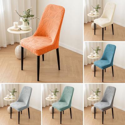 Sandalye Kılıfı Yüksek Esneklik Tam Kapsayan Tasarım Koruyucu Uyum Gizli Lastik Bant Daha Az Kayma Yaprak Desenli Süper Yumuşak Sandalye Kılıfı