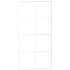 Sliding Door Tempered Glass and Matte Aluminum 102.5 X 205 Cm White