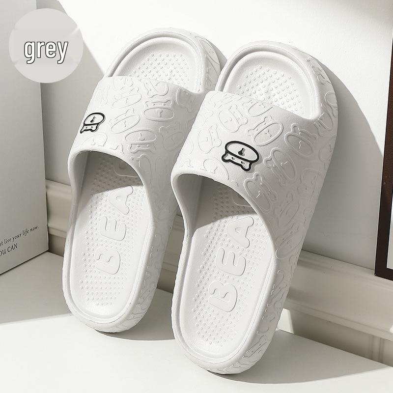 Non-Slip Cartoon Bear Slippers for Kids - Odorless, Quiet, and Cool Summer Footwear for Boys & Girls
