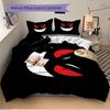 3Pcs Abstract Minimalist Bedding Set Soft Fabric Duvet Cover Pillowcases Home Christmas Xmas Halloween Gift 1 Duvet Cover 2 Pillowcase Y1854