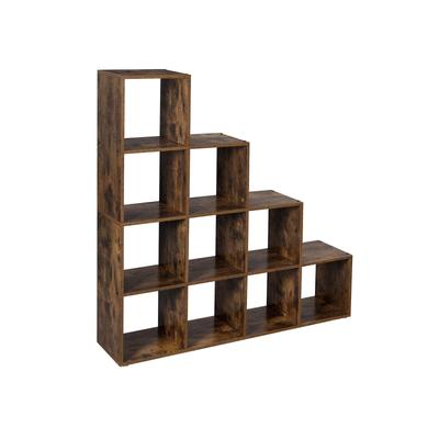 Bookshelves, 10-Cube Bookcase, Room Divider, Display Freestanding Shelf, with 10 Compartments, 129.5 X 29 X 129.5 Cm, for Living Room