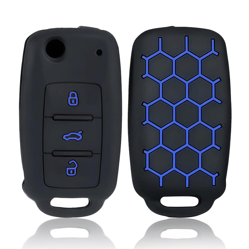 

Silicone Case Key Cover Remote For Skoda Fabia Octavia A5 For VW Golf VI Polo Passat B5 3b Touran Caravelle Golf Plus Seat Ibiza