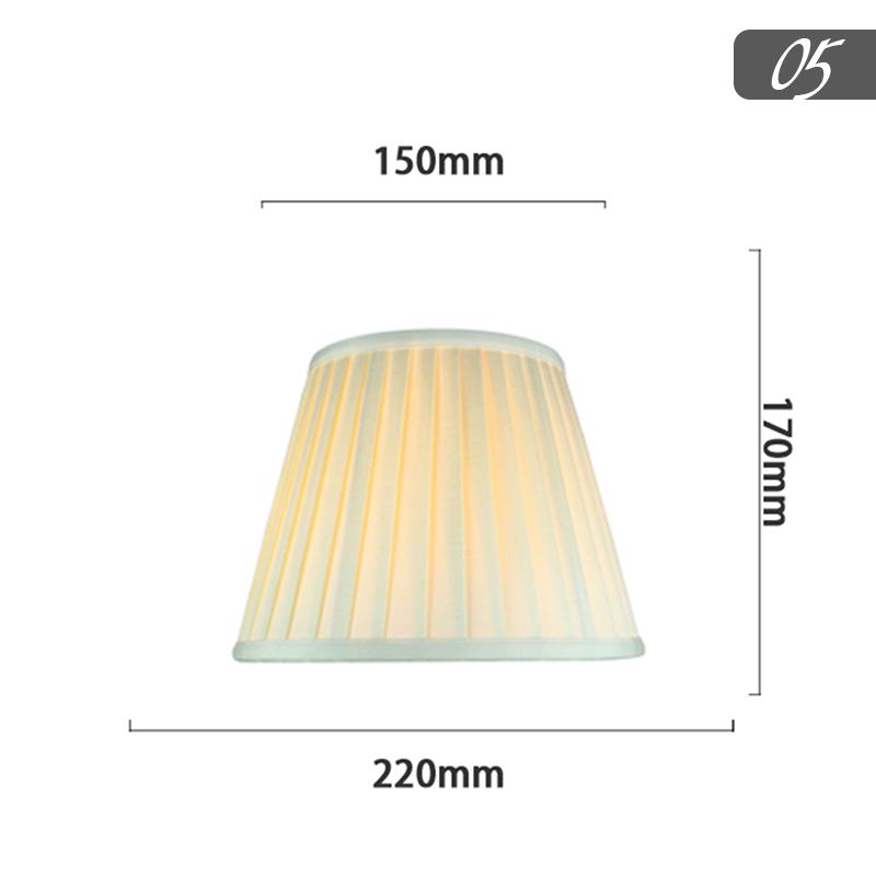 Round Lampshade Fabric Pleated E27 Table Lamp Shade Bedside Floor Lampshade Home Office Desk Decor Lighting Accessories