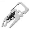 Stainless Steel Outdoor Tools Carabiner Clip Bottle Opener Keychain Ring Multifunction Card Tool Camping Climbing Accessories 4