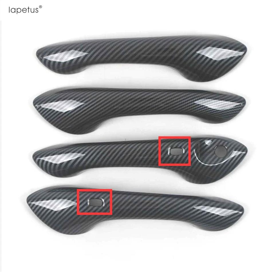 Car Door Handle Bowl Cap Pull Doorknob Catch Decoration Cover Trim For Chevrolet Tracker Trax  2024 Carbon Fiber Accessories