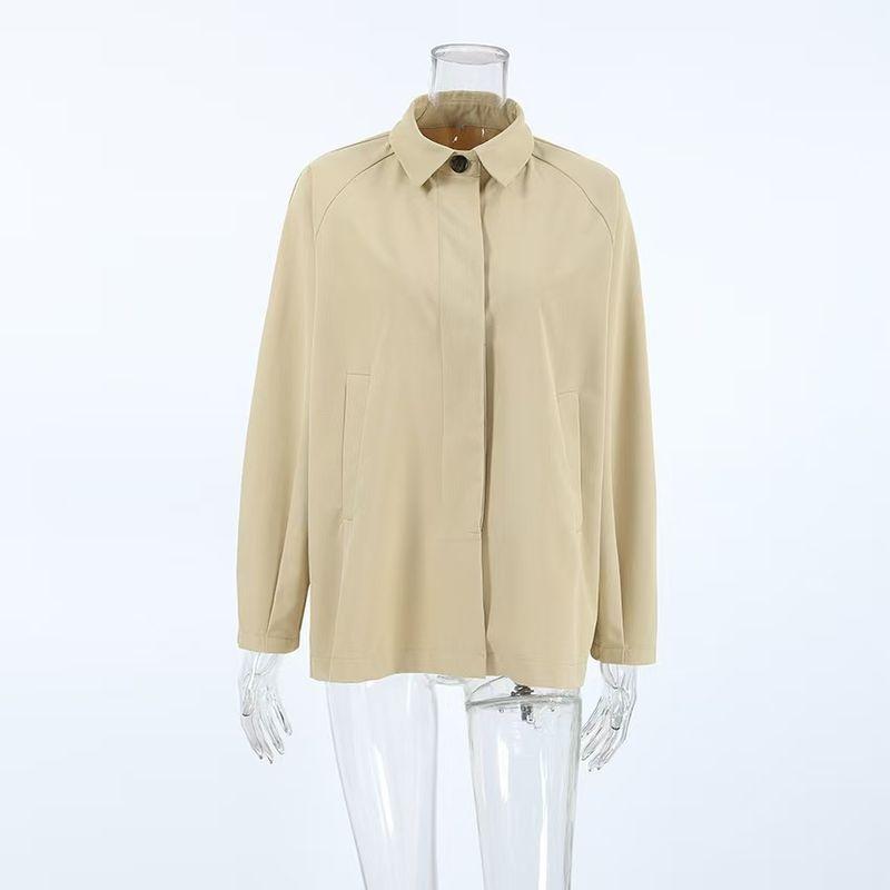 

Western Style Fashion New Lapel Casual Loose Single-Breasted Jacket Loose Casual Casual Jacket Khaki S