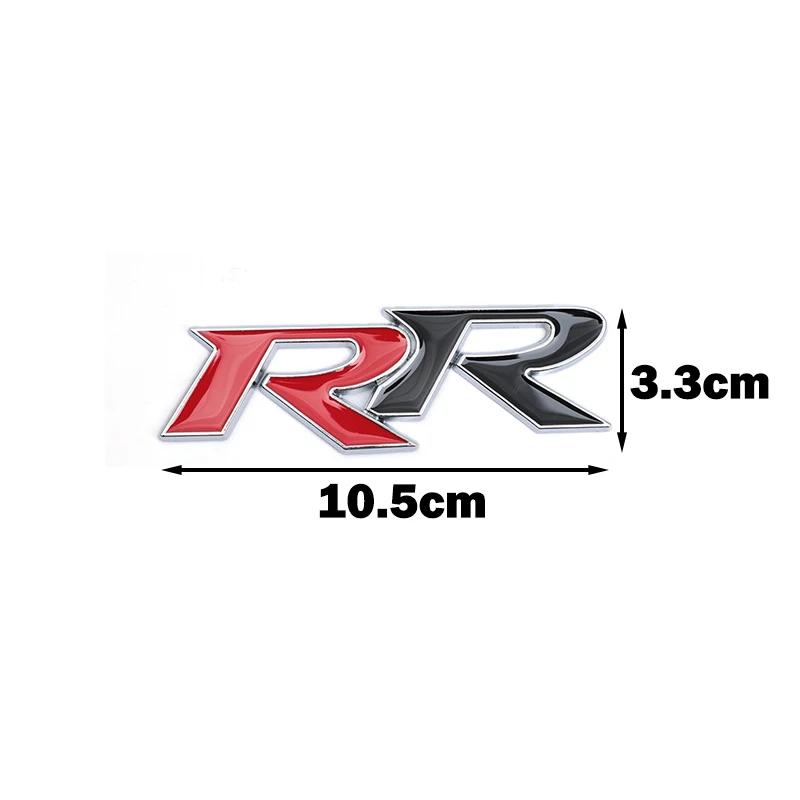 1Pc 3D Metal RR Logo Car Stickers Emblem Trunk Badge Decals for RR Civic Mugen Accord Crv City Hrv