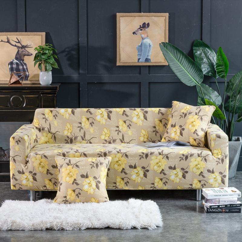 Elastic Sofa Cover Spandex Slipcovers Sofa Cover for Living Room Universal All-inclusive Sectional Couch Cover 1/2/3/4 seater