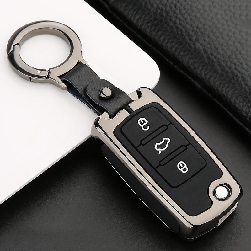 For Volkswagen Polo Golf 4 5 6 7 MK7 Tiguan Mk2 Jetta Bora T-ROC T-CROSS Scirocco Galvanized Alloy+Silicone Car Remote Key