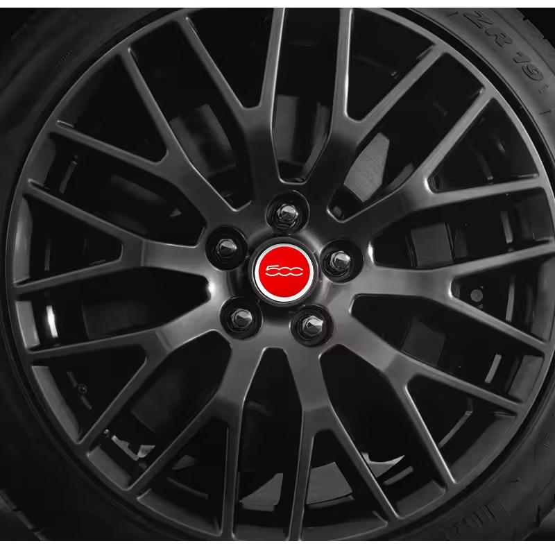 4 piezas de tapas centrales de buje de rueda de coche de 56 mm, pegatinas con emblema para 500