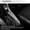 RATCHROLL Automatischer Schalthebelknauf für Toyota Alphard Serie 200 Kunststoff Kunstleder Automobilgetriebe Schalthebel Schwarz Silberton