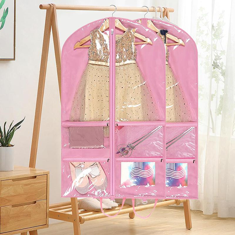 Clear Garment Bags For Dance Costumes 40 Inch Dance Garment Bags For Dancers Hanging Clothes For Closet Storage