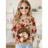Capybara T-Shirts Children Cartoon Graphic Tee Harajuku Girl Tops Japanese Fashion Cute Animals Long Sleeves Children's Clothing