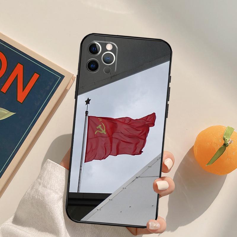 Applicable To Iphone11 Mobile Phone Case, Soviet Union Flag Mobile Phone Case, Painted Anti-Drop For Anti-Drop
