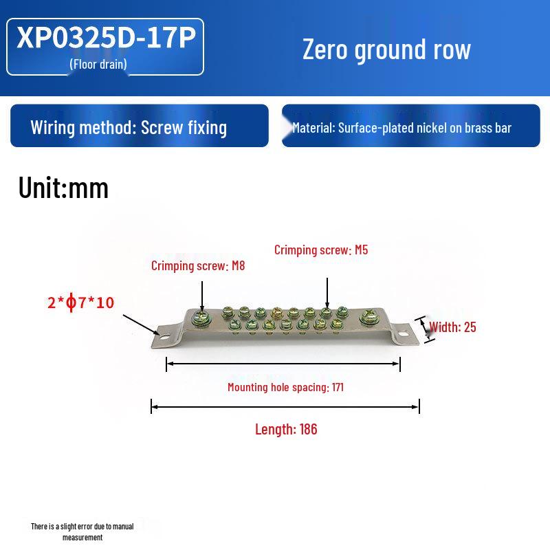 Dual-Row Copper Terminal Box with 2*25 Strong Light Connections
