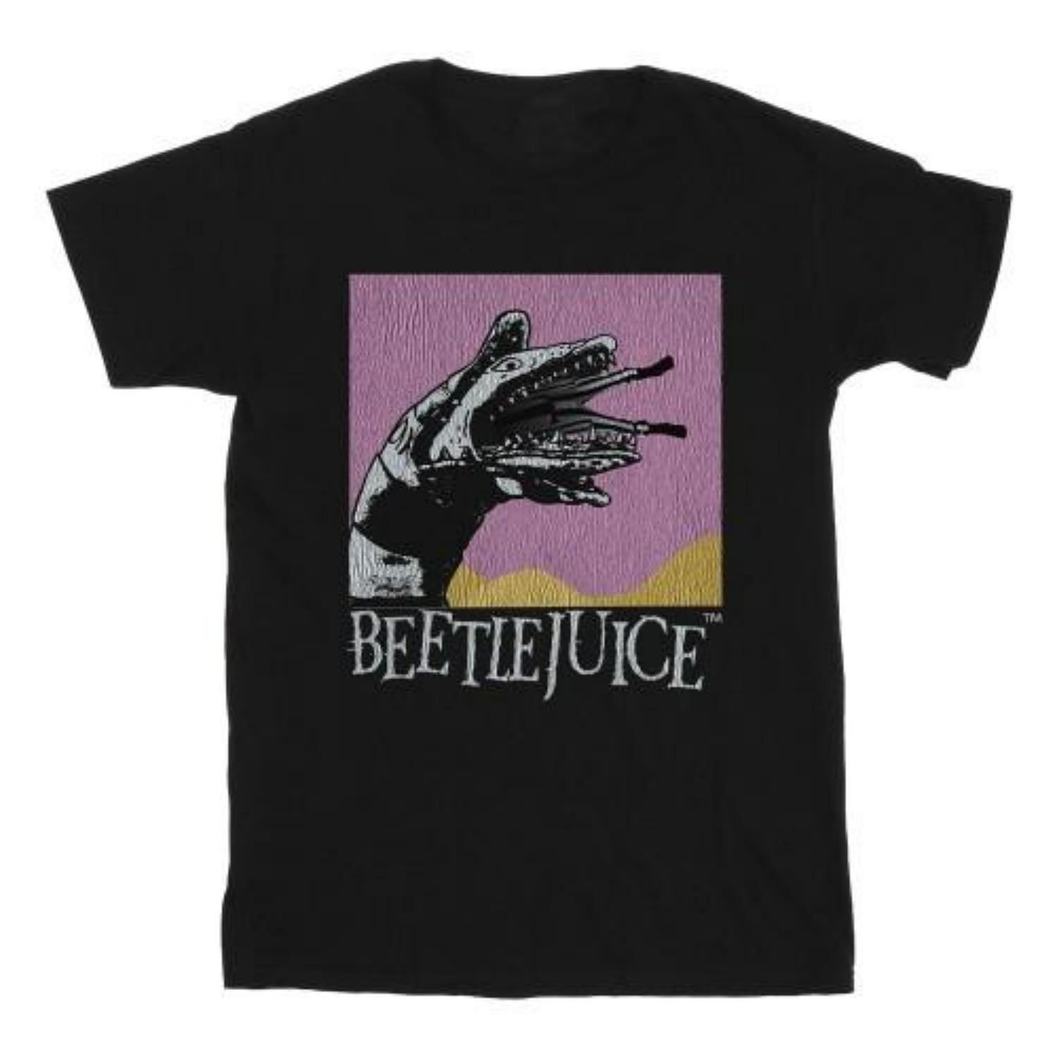 Beetlejuice Girls Sandworm Snake Cotton T-Shirt S чёрный