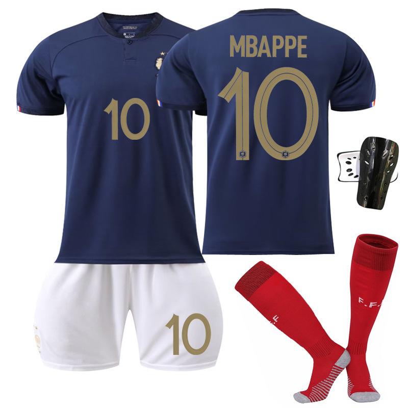 French national team home jersey number Mbappe Griezmann adult football jersey suit men's