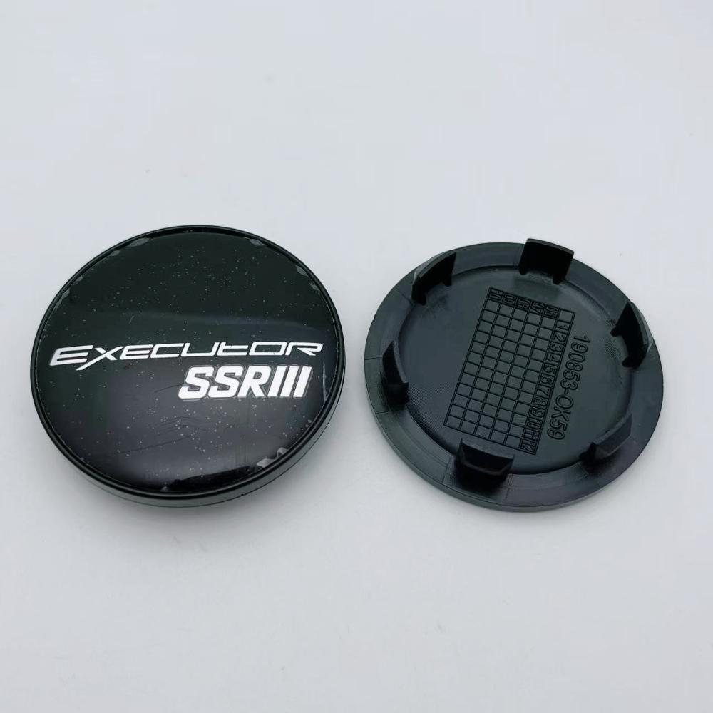 AAYX1 4pcs 59mm 51mm Car Wheel Center Caps With SSR Executor Logo Emblem Wheel Hubcaps Rims Center Dust Cover Replace Car Accessories