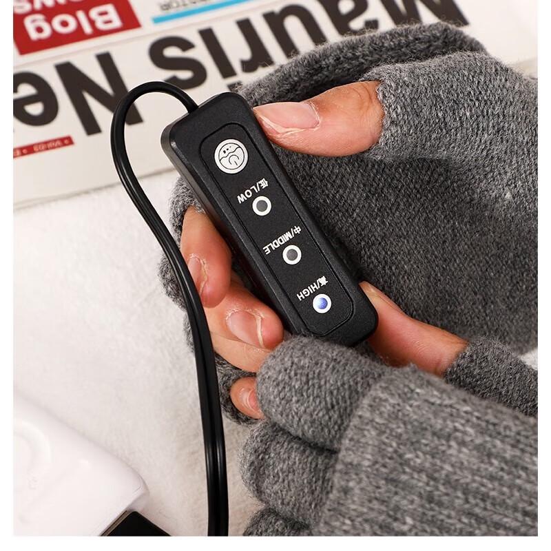 Tingbai USB Heated Half-Finger Gloves
